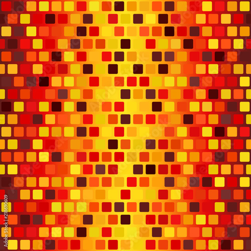 Glowing rounded square pattern. Seamless vector background