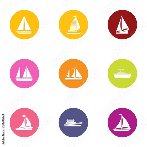 Canvas icons set. Flat set of 9 canvas vector icons for web isolated on white background
