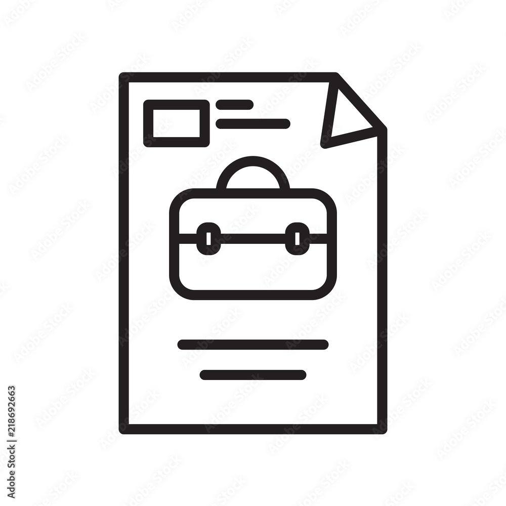 Job icon vector isolated on white background, Job sign Job icon vector isolated on white background, Job sign