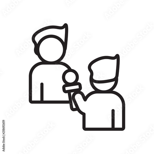 Interview icon vector isolated on white background, Interview sign