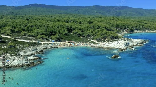 Famous Orange Beach, Portokali Beach, Kavourotypes, Sithonia, Halkidiki, Greece photo