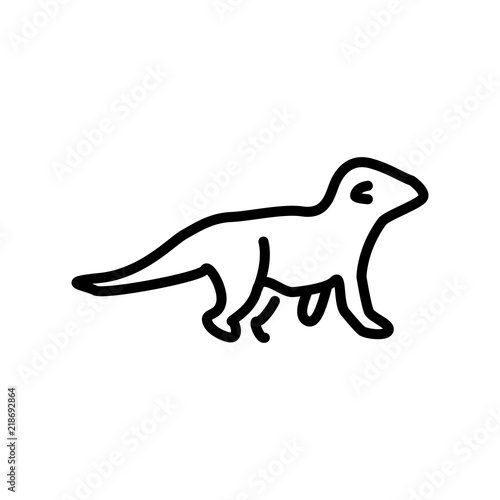 Mongoose icon vector isolated on white background  Mongoose sign