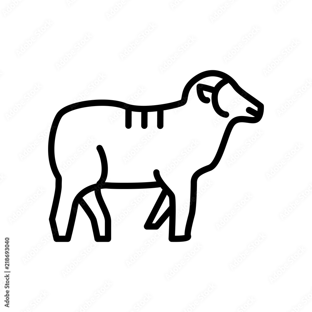 Fototapeta premium Sheep icon vector isolated on white background, Sheep sign