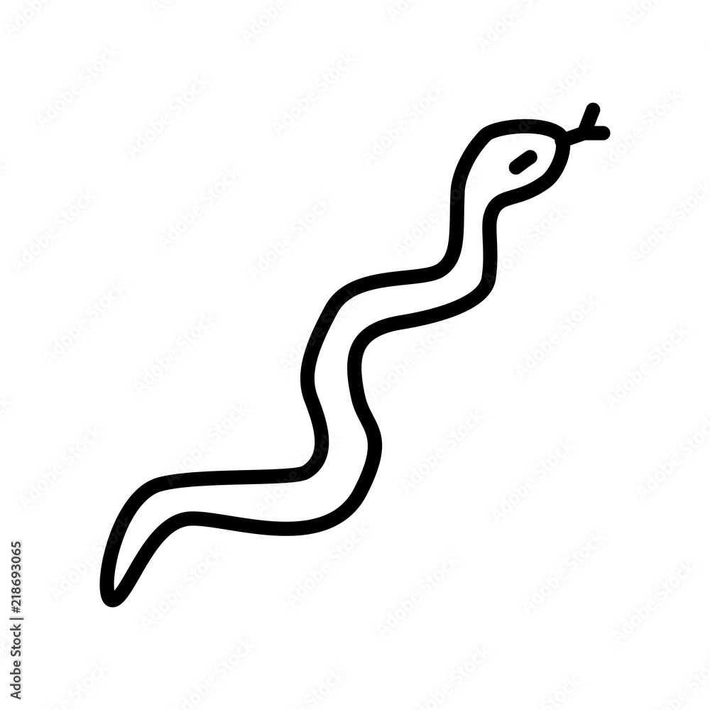 Snake icon vector isolated on white background, Snake sign Snake icon vector isolated on white background, Snake sign