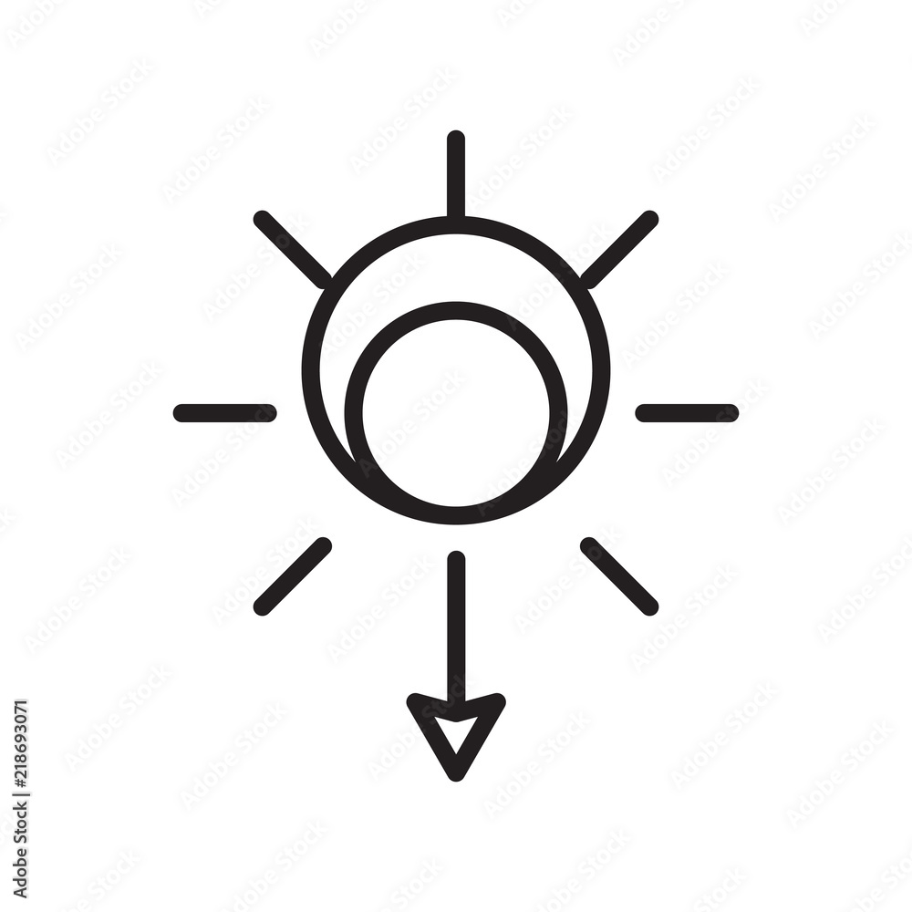 Sunset icon vector isolated on white background, Sunset sign Sunset icon vector isolated on white background, Sunset sign