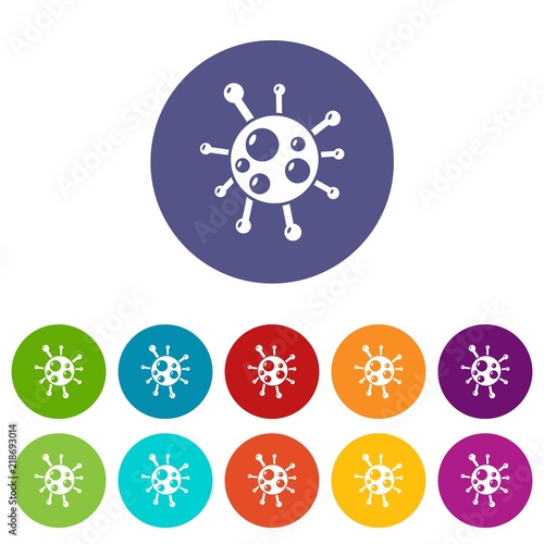 Chlamydia virus icons color set vector for any web design on white background
