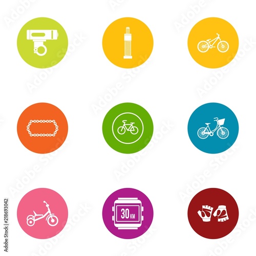 Circumferential icons set. Flat set of 9 circumferential vector icons for web isolated on white background