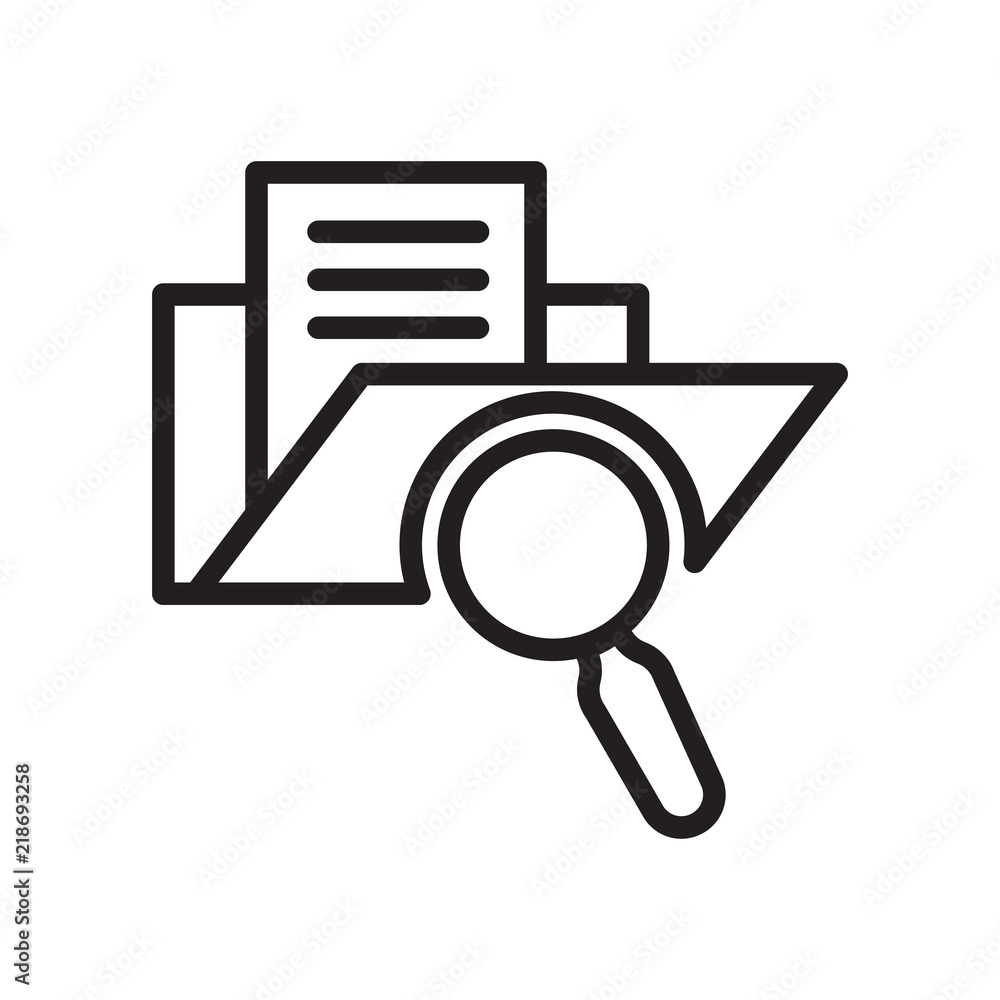 Job search icon vector isolated on white background, Job search sign Job search icon vector isolated on white background, Job search sign