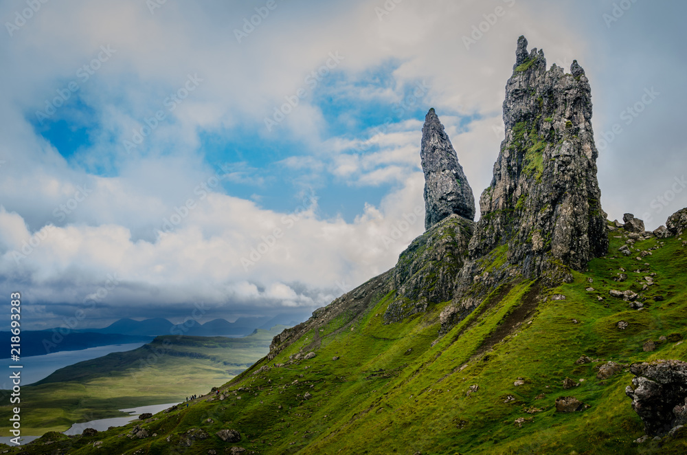View on the rock pinnacles of Old Man of Stoer - Isle of Skye, Scotland