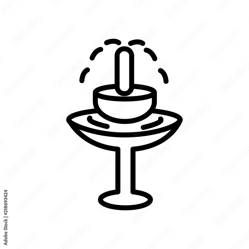 Fountain icon vector isolated on white background, Fountain sign Fountain icon vector isolated on white background, Fountain sign
