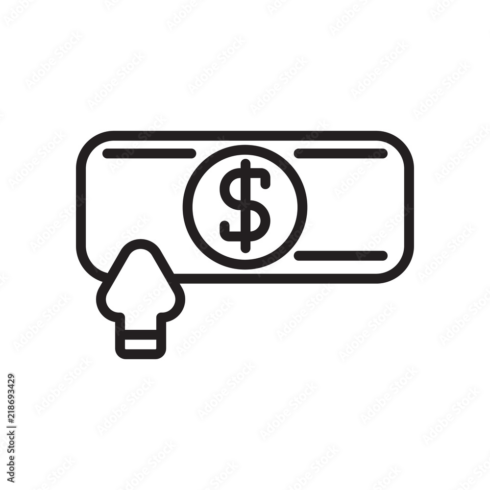 Profits icon vector isolated on white background, Profits sign Profits icon vector isolated on white background, Profits sign
