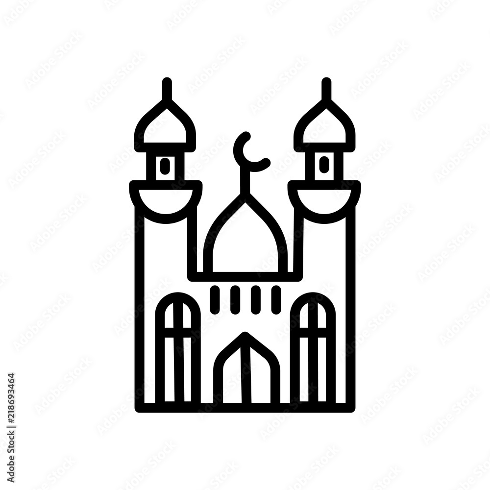 mosque icon on white background. Modern icons vector illustration. Trendy mosque icons mosque icon on white background. Modern icons vector illustration. Trendy mosque icons