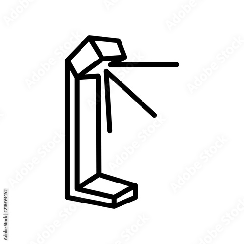 Turnstiles icon vector isolated on white background, Turnstiles sign