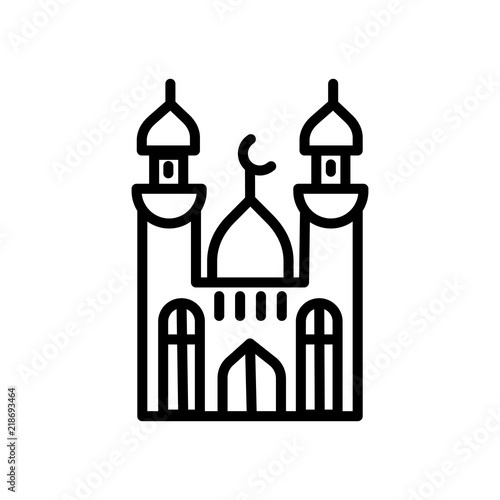 mosque icon on white background. Modern icons vector illustration. Trendy mosque icons