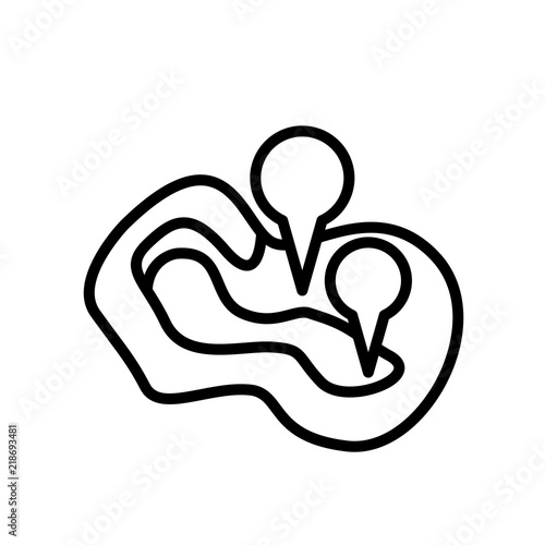 Map icon vector isolated on white background, Map sign