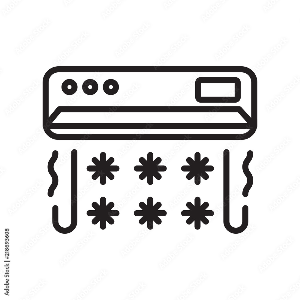 Air conditioner icon vector isolated on white background, Air conditioner sign