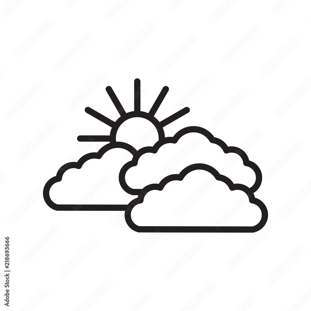 Sky icon vector isolated on white background, Sky sign