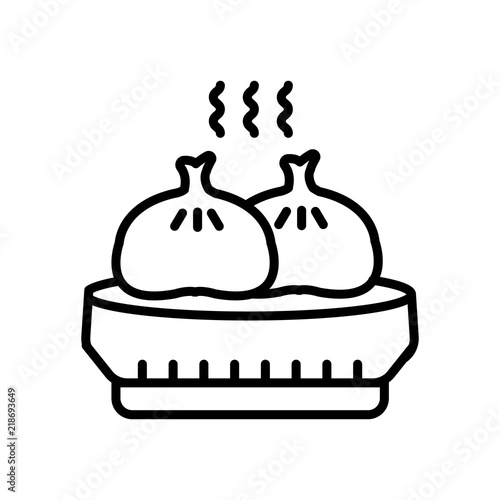 dumpling icon isolated on white background. Modern and editable dumpling icon. Simple icons vector illustration.