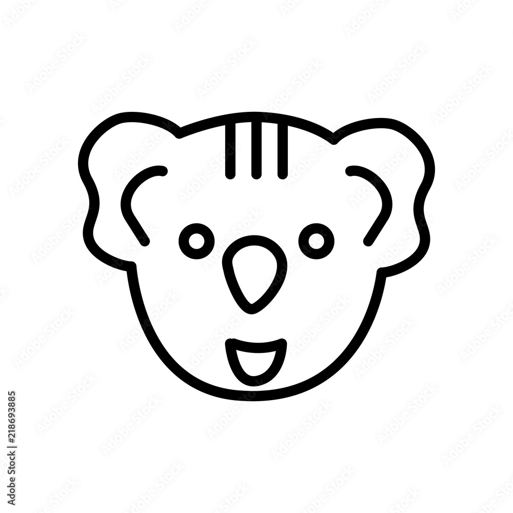 Koala icon vector isolated on white background, Koala sign Koala icon vector isolated on white background, Koala sign