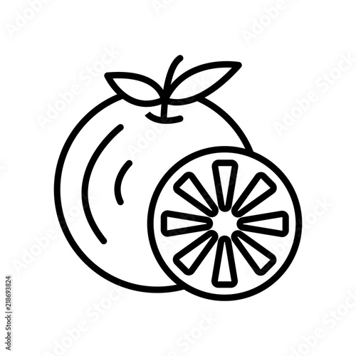 tangerine icon isolated on white background. Modern and editable tangerine icon. Simple icons vector illustration.