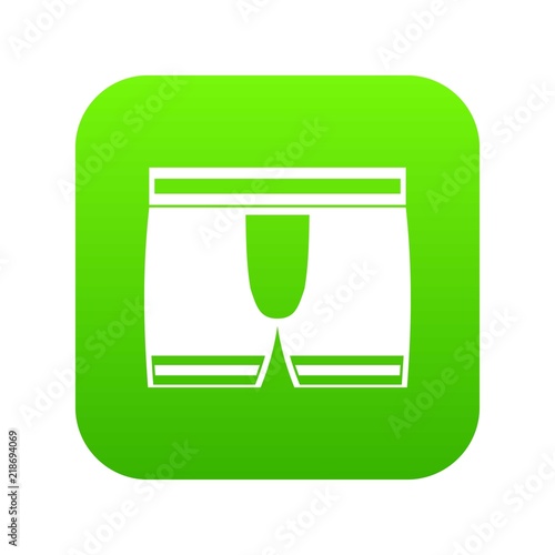 Man boxer briefs icon digital green for any design isolated on white vector illustration