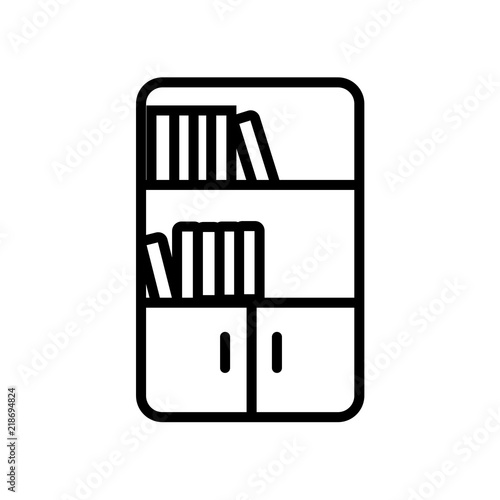 bookshelf icon isolated on white background. Modern and editable bookshelf icon. Simple icons vector illustration.