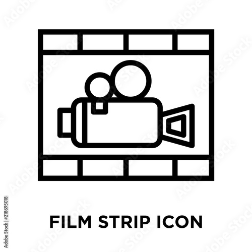 film strip icons isolated on white background. Modern and editable film strip icon. Simple icon vector illustration.