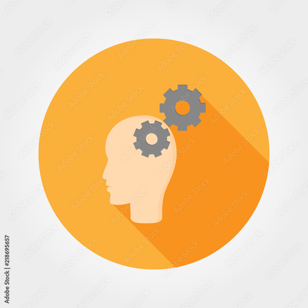 Brain activity. Icon. Vector. Flat. Brain activity. Icon. Vector. Flat.