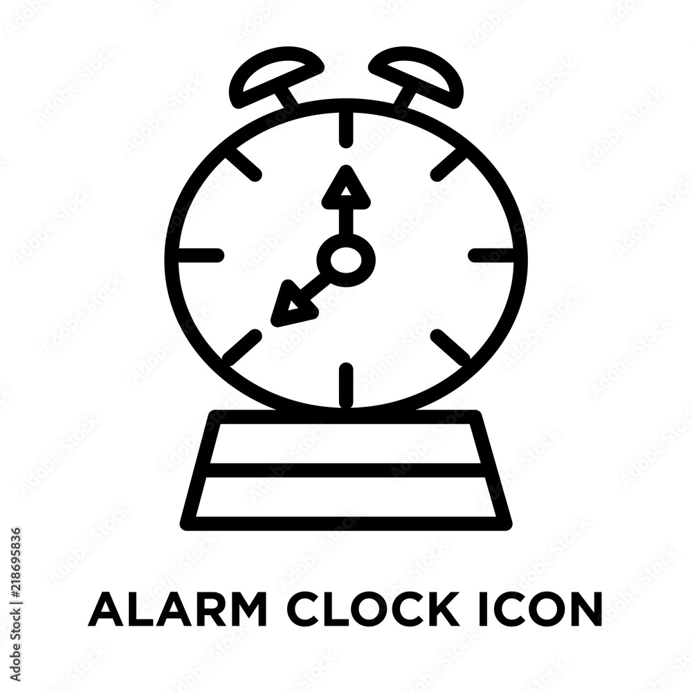 alarm clock icons isolated on white background. Modern and editable alarm clock icon. Simple icon vector illustration.