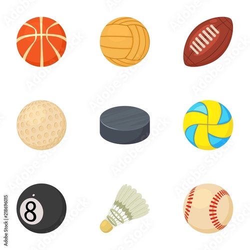 Game thing icons set. Cartoon set of 9 game thing vector icons for web isolated on white background