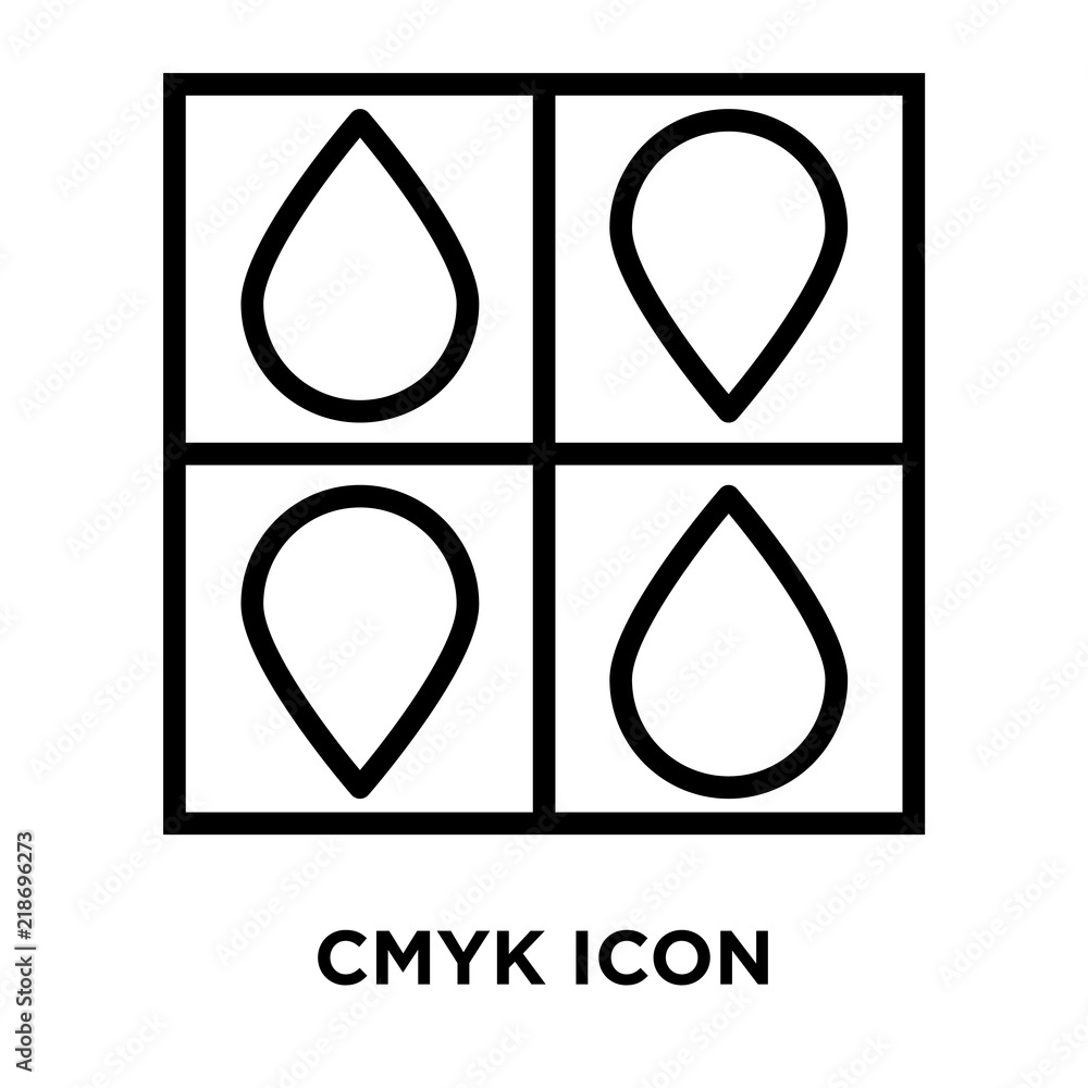 cmyk icons isolated on white background. Modern and editable cmyk icon ...