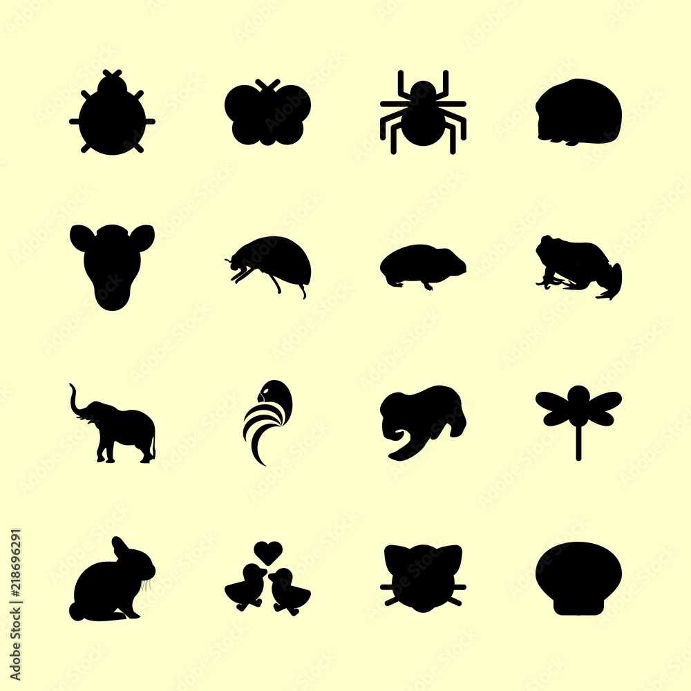 16 animal icons set 16 animal icons set