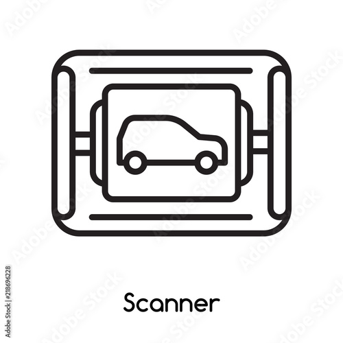 Scanner icon vector isolated on white background, Scanner sign , line or linear design elements in outline style