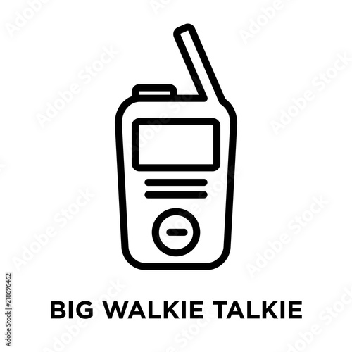Big Walkie Talkie icon vector isolated on white background, Big Walkie Talkie sign , linear and stroke elements in outline style