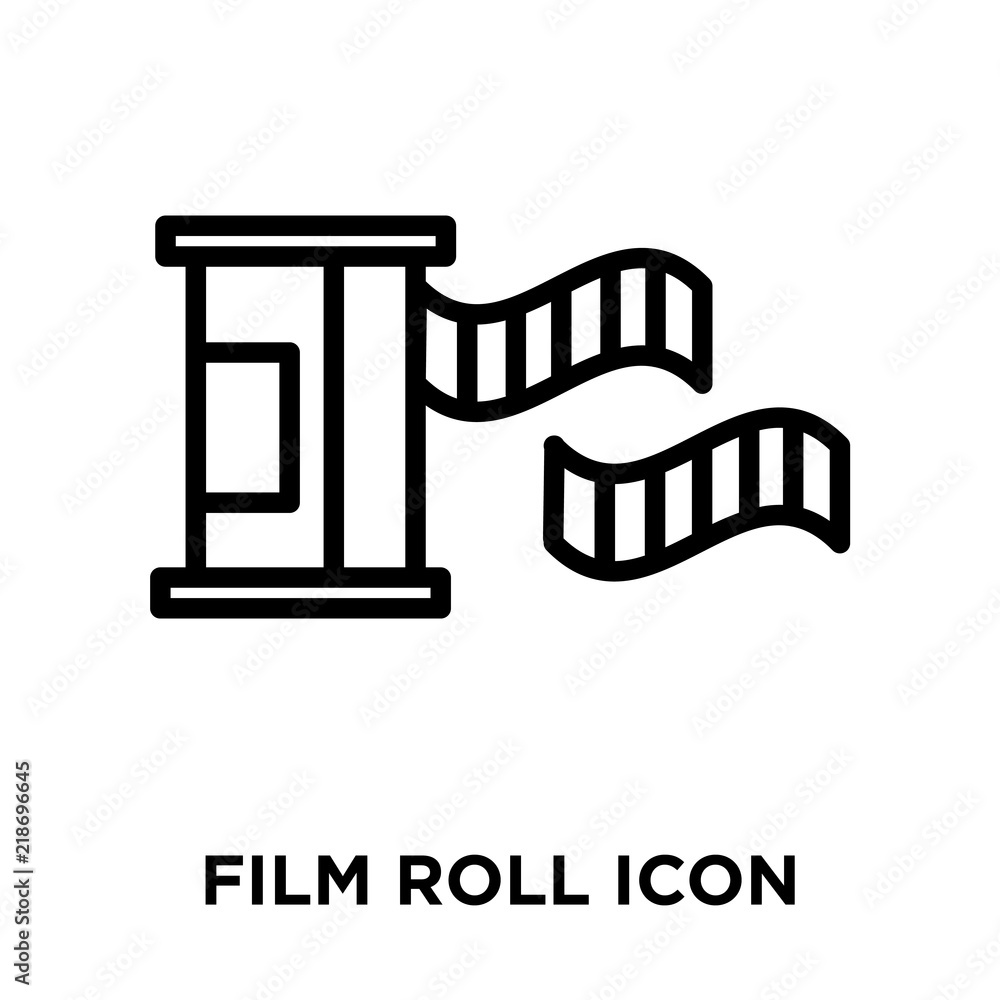 film roll icons isolated on white background. Modern and editable film roll icon. Simple icon vector illustration.