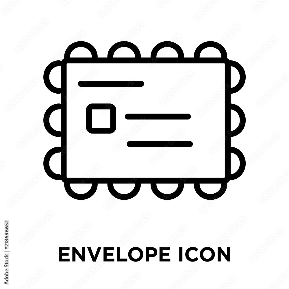Envelope icon vector isolated on white background, Envelope sign , linear and stroke elements in outline style