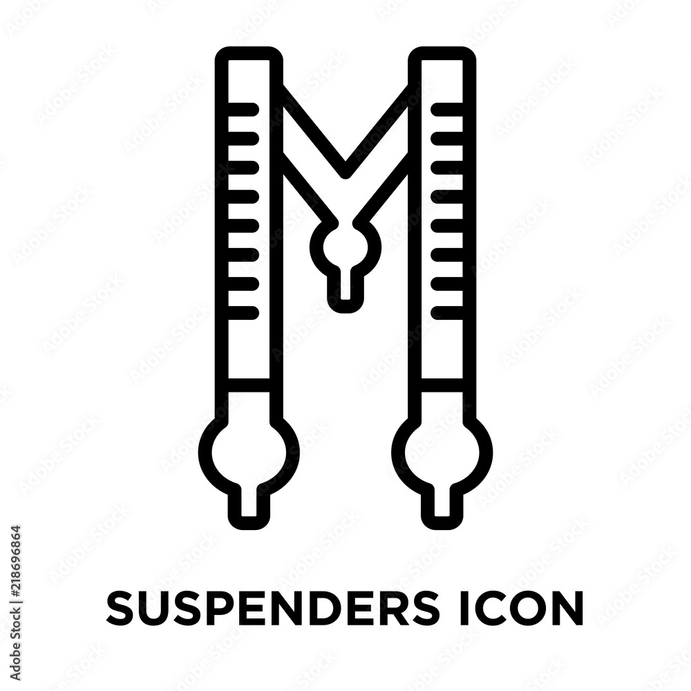 Suspenders icon vector isolated on white background, Suspenders sign , linear and stroke elements in outline style Suspenders icon vector isolated on white background, Suspenders sign , linear and stroke elements in outline style