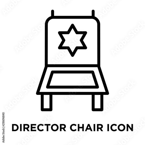 director chair icons isolated on white background. Modern and editable director chair icon. Simple icon vector illustration.