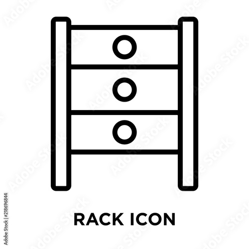 Rack icon vector isolated on white background, Rack sign , linear and stroke elements in outline style