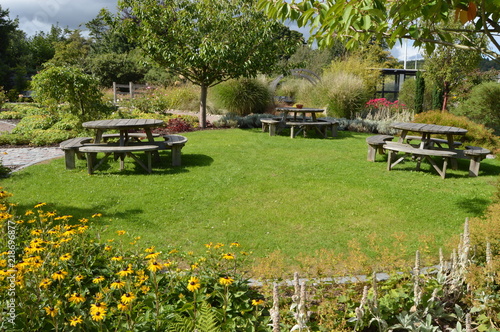 Aberdour Old School Sensory Garden, Aberdour, Fife, Scotland, with plants designed to stimulate all of the senses.