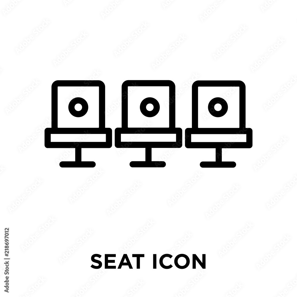seat icons isolated on white background. Modern and editable seat icon. Simple icon vector illustration. seat icons isolated on white background. Modern and editable seat icon. Simple icon vector illustration.