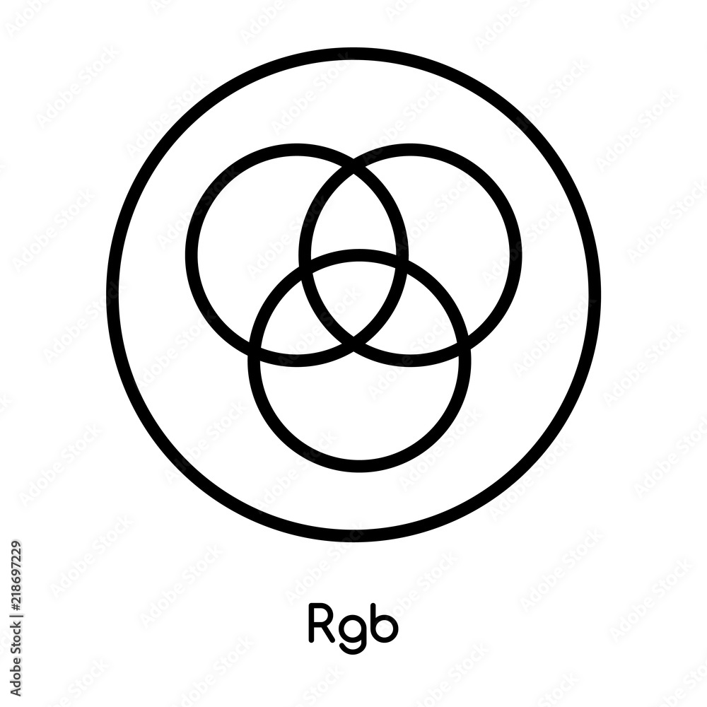 Rgb icon vector isolated on white background, Rgb sign , line or linear design elements in outline style Rgb icon vector isolated on white background, Rgb sign , line or linear design elements in outline style