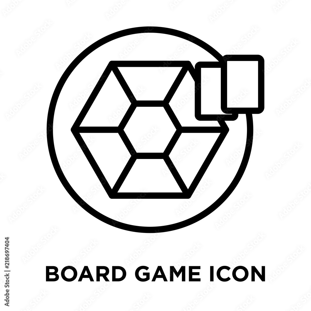 Board game icon vector isolated on white background, Board game sign , linear and stroke elements in outline style Board game icon vector isolated on white background, Board game sign , linear and stroke elements in outline style