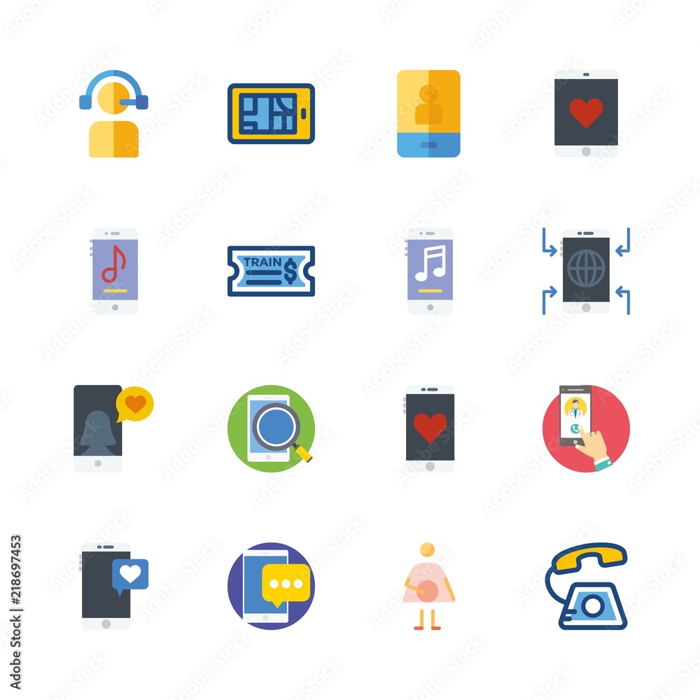 telephone vector icons set. smartphone, pregnantcy, train ticket and phone call in this set telephone vector icons set. smartphone, pregnantcy, train ticket and phone call in this set