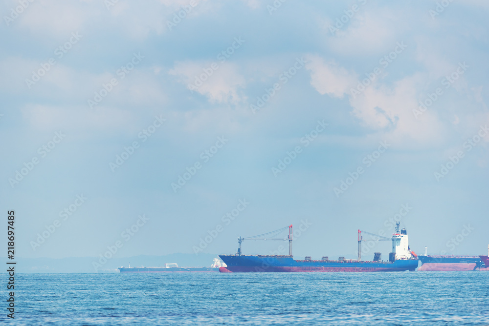 Logistics and transportation of cargo freight ship and cargo container for logistics and transportation, Singapore