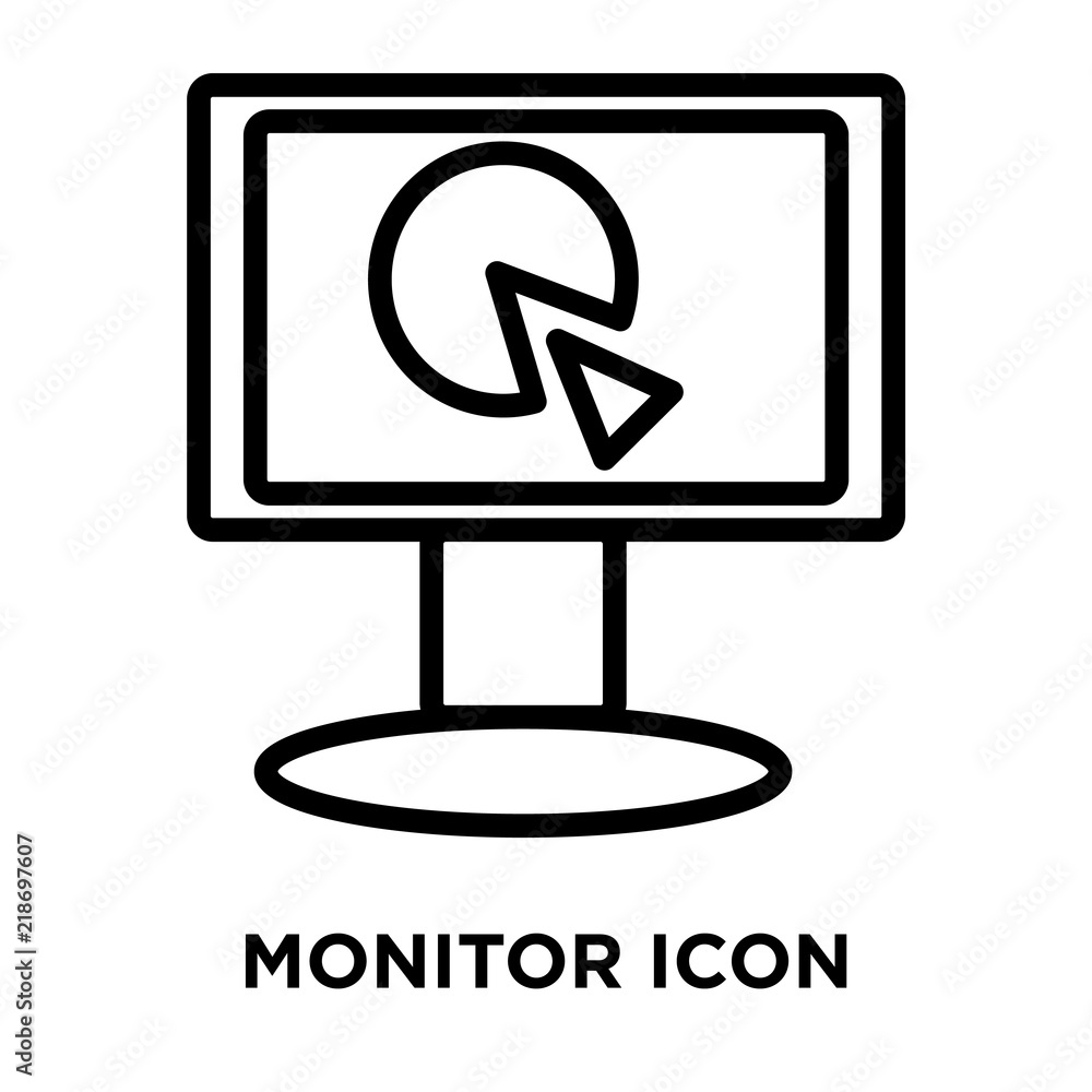 monitor icons isolated on white background. Modern and editable monitor icon. Simple icon vector illustration.