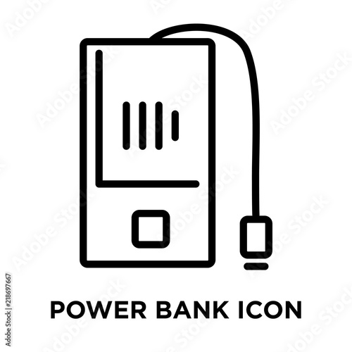 Power Bank icon vector isolated on white background, Power Bank sign , linear and stroke elements in outline style
