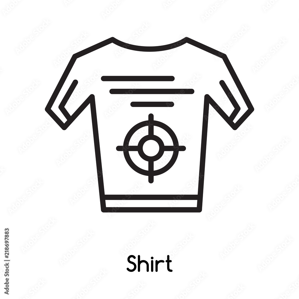 Shirt icon vector isolated on white background, Shirt sign , line or linear design elements in outline style Shirt icon vector isolated on white background, Shirt sign , line or linear design elements in outline style