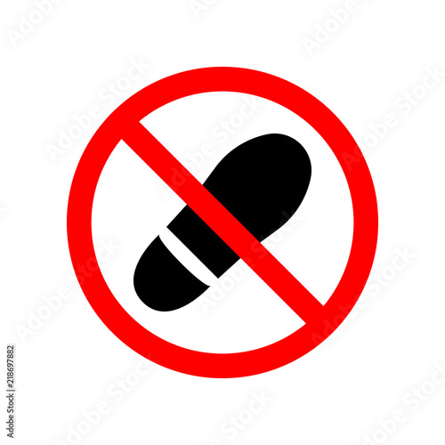 forbidden step on icon. Element of ptohibited sign for mobile concept and web apps. Sign of forbidden step on icon can be used for web and mobile