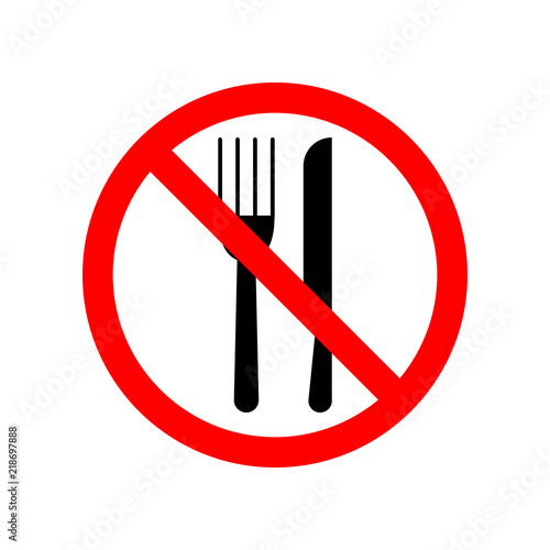 forbidden eat icon. Element of ptohibited sign for mobile concept and web apps. Sign of forbidden eat icon can be used for web and mobile